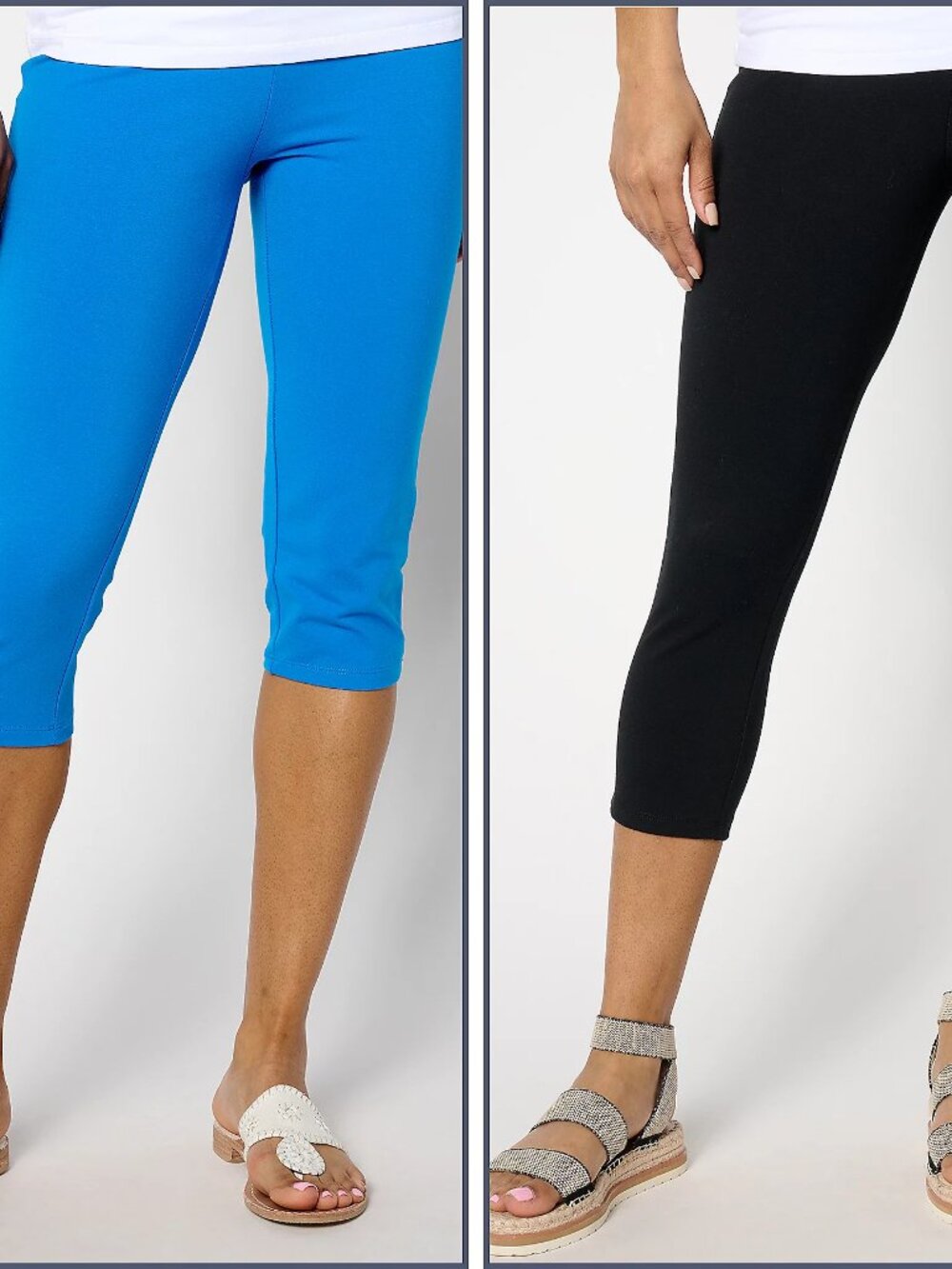 Women With Control Tall Set of 2 Capri and Pedal Pusher, Sz MT a646531